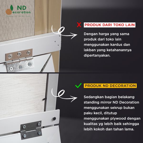 GOSEND ONLY - STANDING MIRROR / CERMIN / CERMIN STANDING / CERMIN GANTUNG / CERMIN DINDING / CERMIN FULL BODY UK 127 X 35 CM / 95 X 35 CM / CERMIN BERDIRI FULL BODY KACA STANDING / KACA STANDING FULL BODY / KACA CERMIN FULL BODY / KACA-5