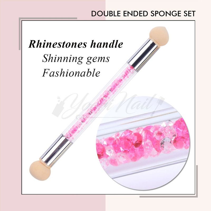 Double ended sponge SET pen spons nail art ombre sponge brush