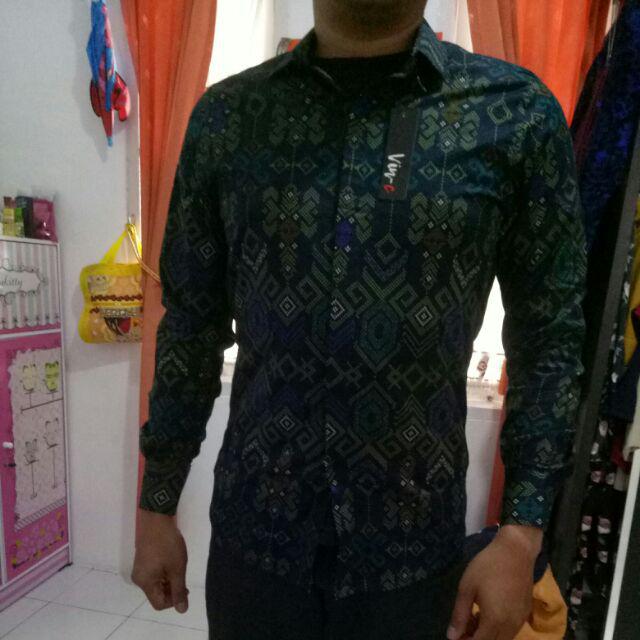 Ameliashop16 Kemeja Batik Songket Pendek Diamond Terhits