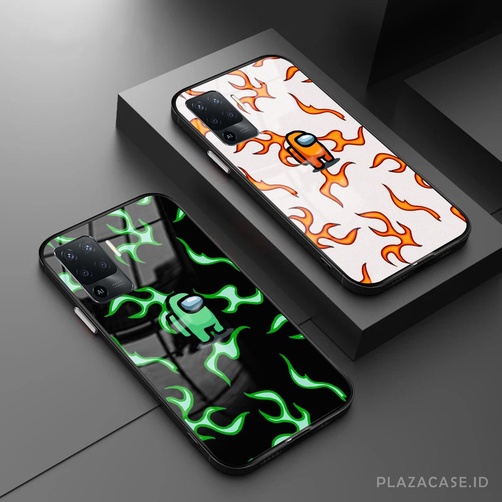 Among Us Softcase Glass [K77] for ALL TYPE A15 RENO 4F V20 V20 SE A53 C17 RENO 4 REALME 7i Y30 A73