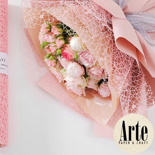 

♤ 1 Roll Spider Mesh Kertas Buket Korea Bunga Flower Wrapping Paper Kado Roll Arte Grosir Jakarta P.THW ◌
