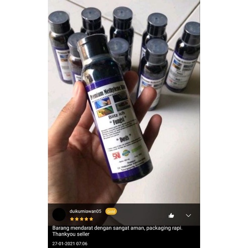 Paket 8 botoL Obat biru Premium Methylene Blue khusus kargo