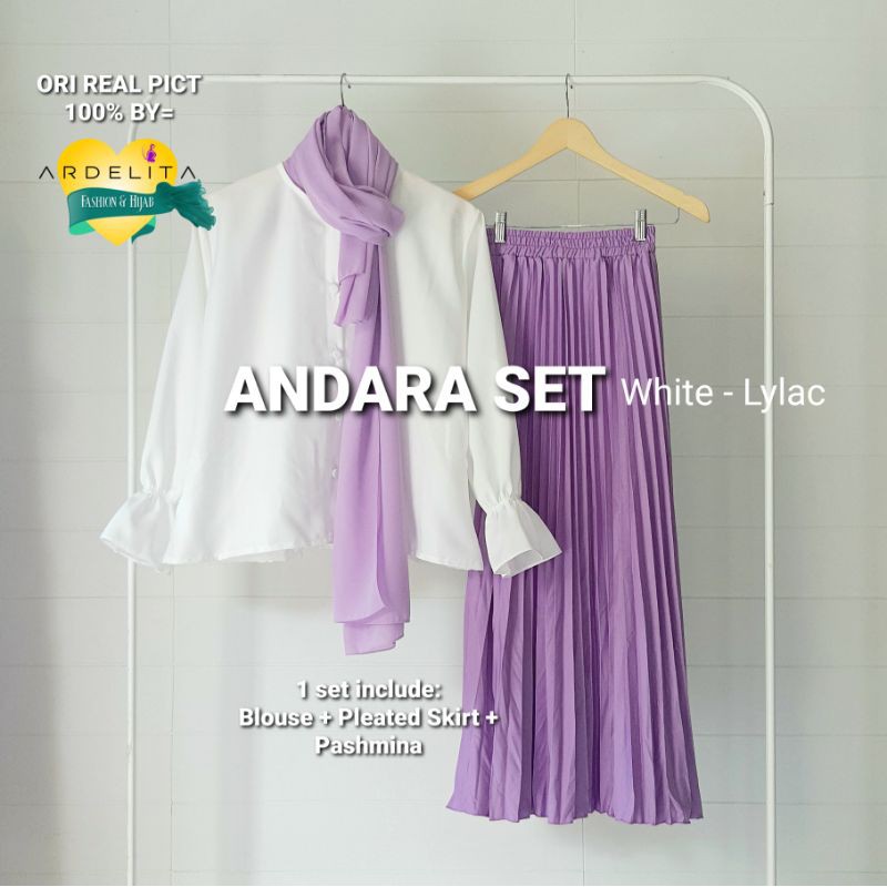 ANDARA LYLAC SET ORI 100% REAL PICT