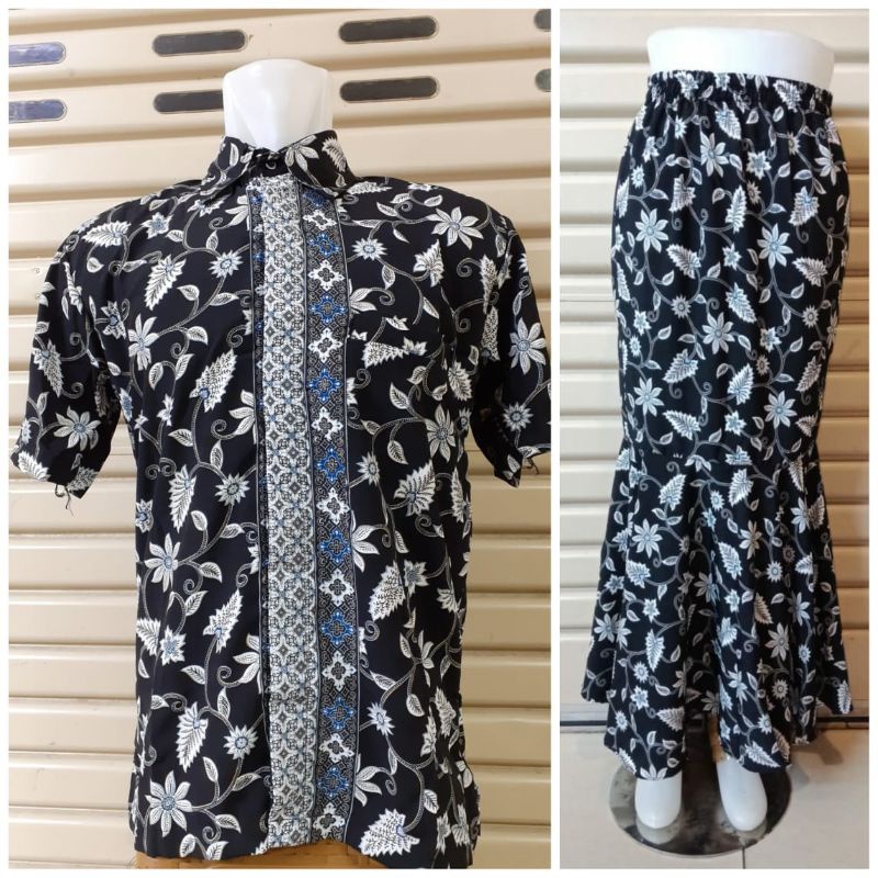 IndahKebaya | COUPLE ROK DUYUNG DAN KEMEJA PENDEK / COUPLE BATIK / ROK KEBAYA / KEMEJA CASUAL MURAH