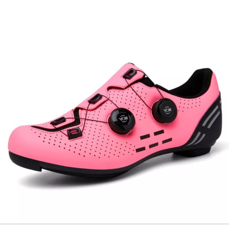 Sport Sepatu Multi Cleat Sepeda Roadbike MTB Sepatu Cleats BOA Cycling Shoes Sepatu Gowes Road bike Mountain Bike Pink