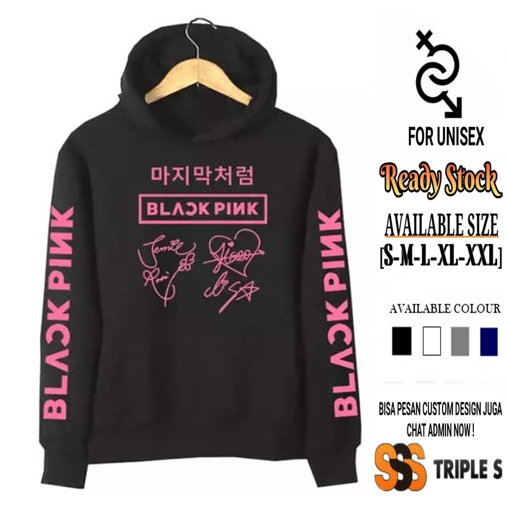 JAKET BLACKPINK TERBARU ANAK/DEWASA/ HOODIE/SWEATER BLACKPINK SIGNATURE ALL MEMBER JENNIE JISOO