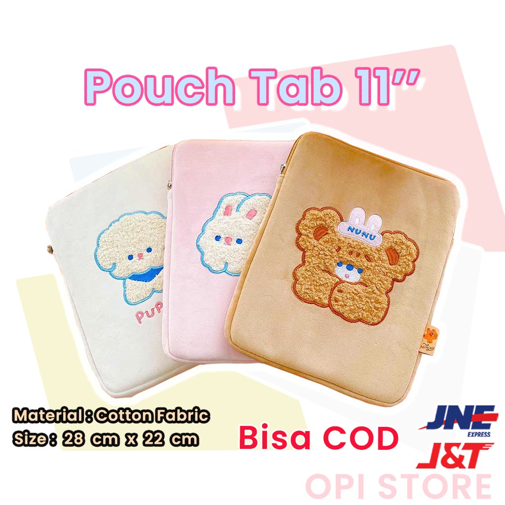 OPI Tablet Sleeve Pouch Sarung Tas Softcase Tab Laptop Wanita Cewek Korean Style Lucu Ipad Macbook A