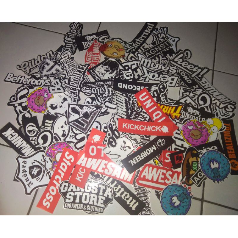 

STIKER PACK DISTRO/CLOTHING/BRAND - (isi 90pcs, pilihan acak/campur)