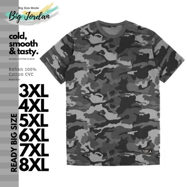Kaos Big Size Pria Wanita / Kaos Army Big Size / Baju Big Size 3XL 4XL 5XL 6XL 7XL 8XL