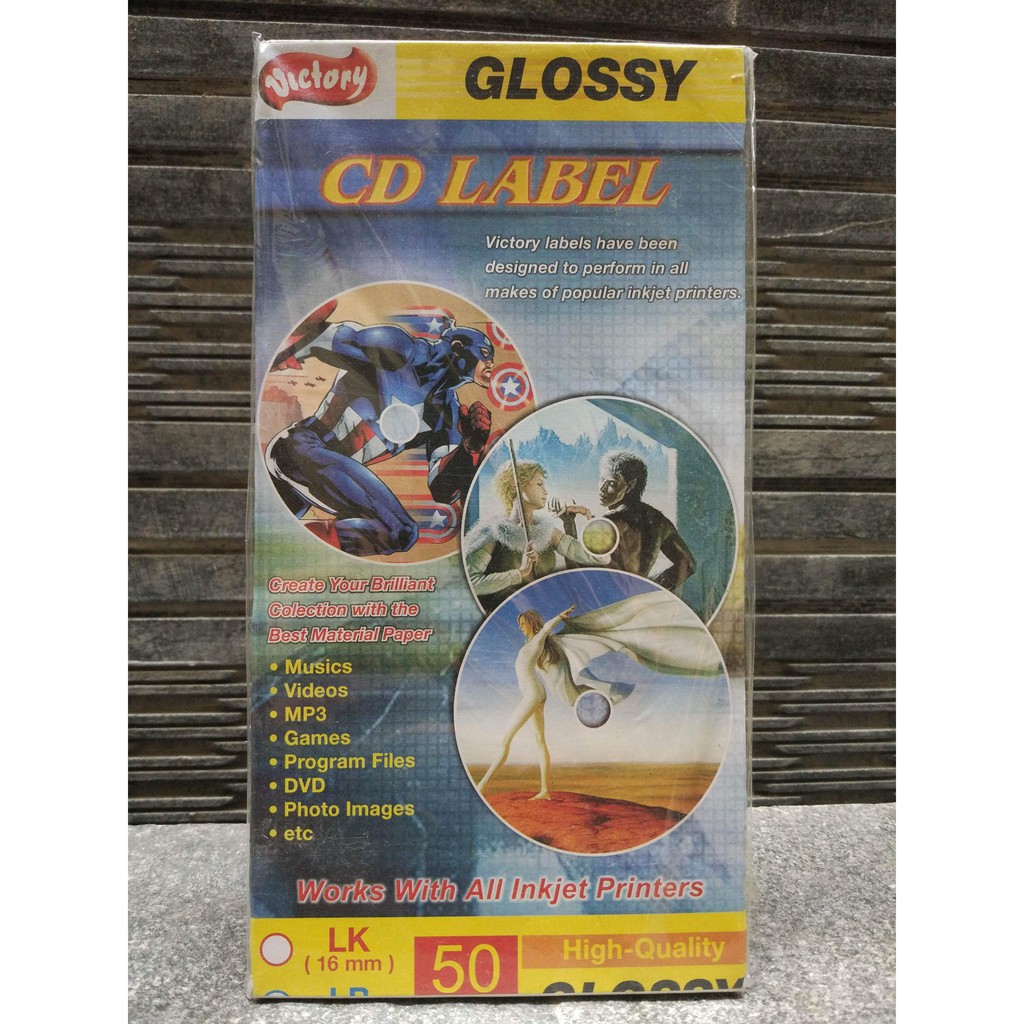 

Label CD / DVD Kertas Glossy / Foto