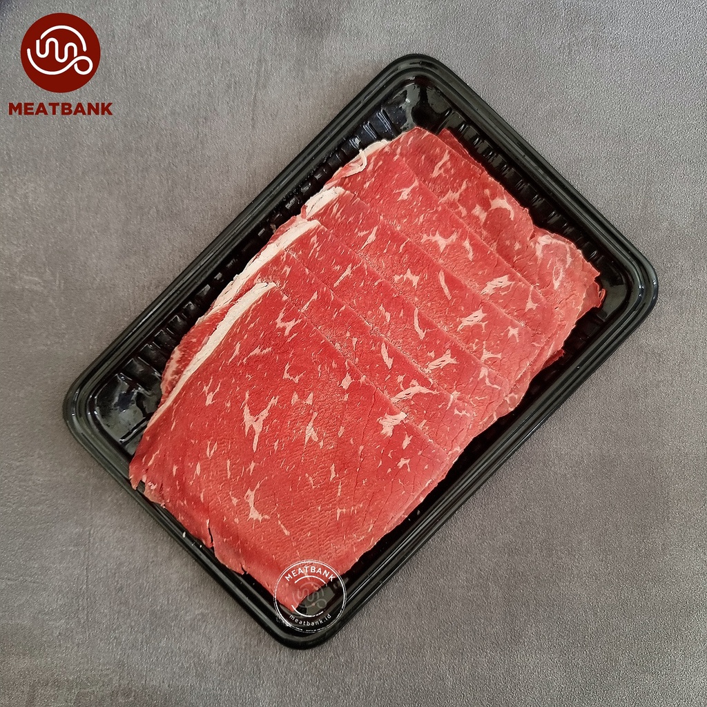 

MEATBANK WAGYU SLICE MB7 SHABU / TEPPANYAKI Topside sukiyaki low fat lean grill hotpot daging sapi
