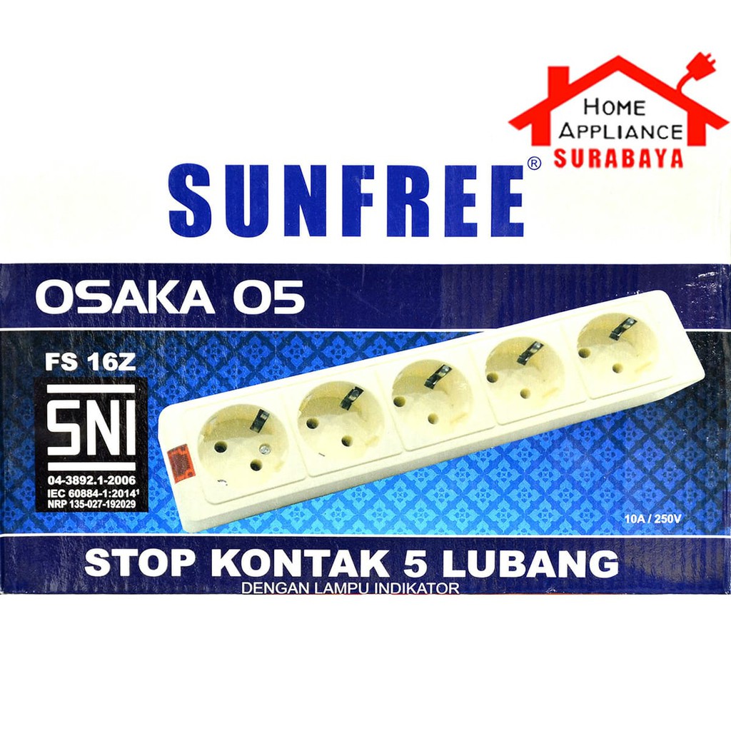 Terminal Stop Kontak Kuningan SNI 2 3 4 5 Lubang Sunfree Osaka 02 03 04 05