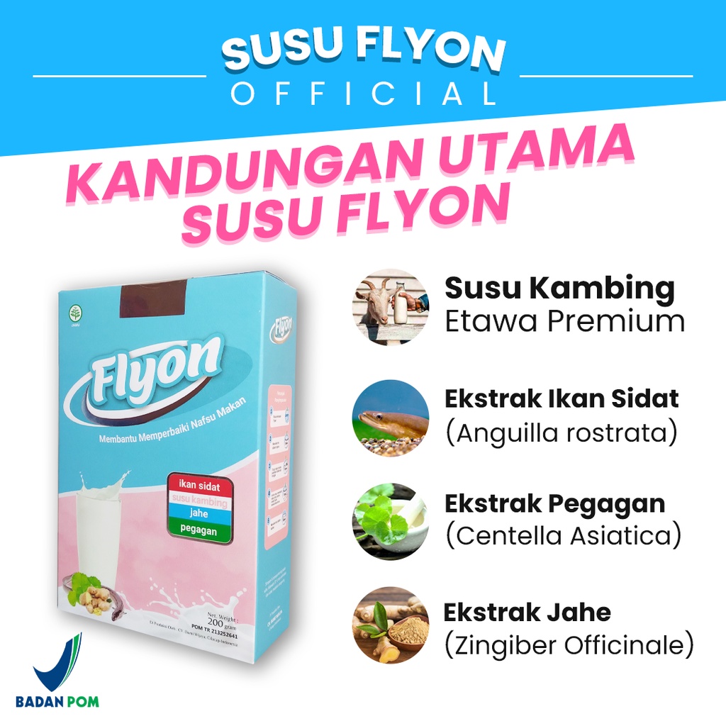Susu Flyon Original Susu Penggemuk Badan Penambah Berat Badan Suplemen Penambah Berat Badan Original-2