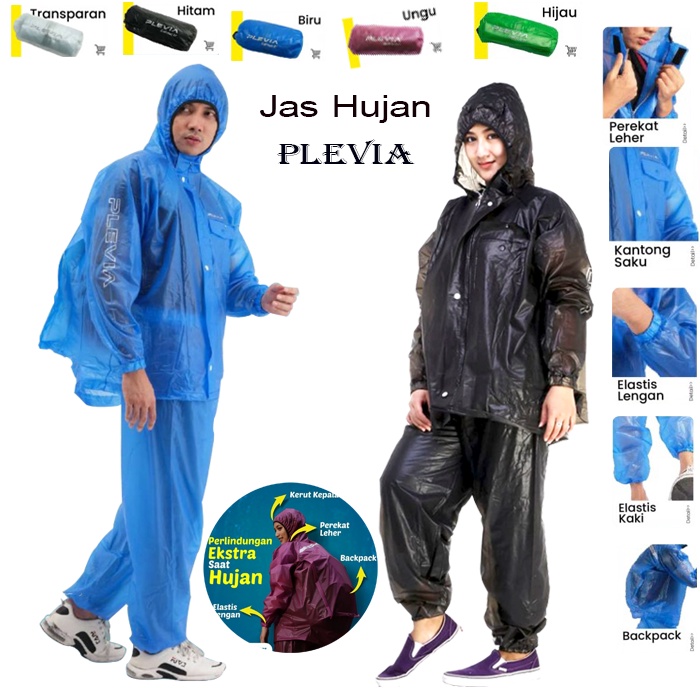 Jas Hujan Baju Celana Plevia Diamond Adventure BP7001 Raincoat Mantel Hujan Plevia Bening Transparan