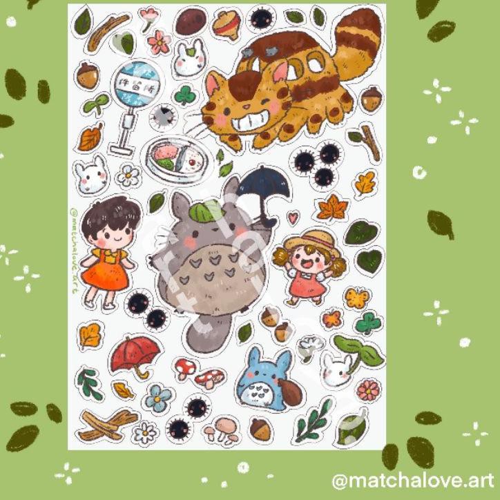 

1.1 Fasion sale Ghibli My Neighbor Totoro Sticker Sheet