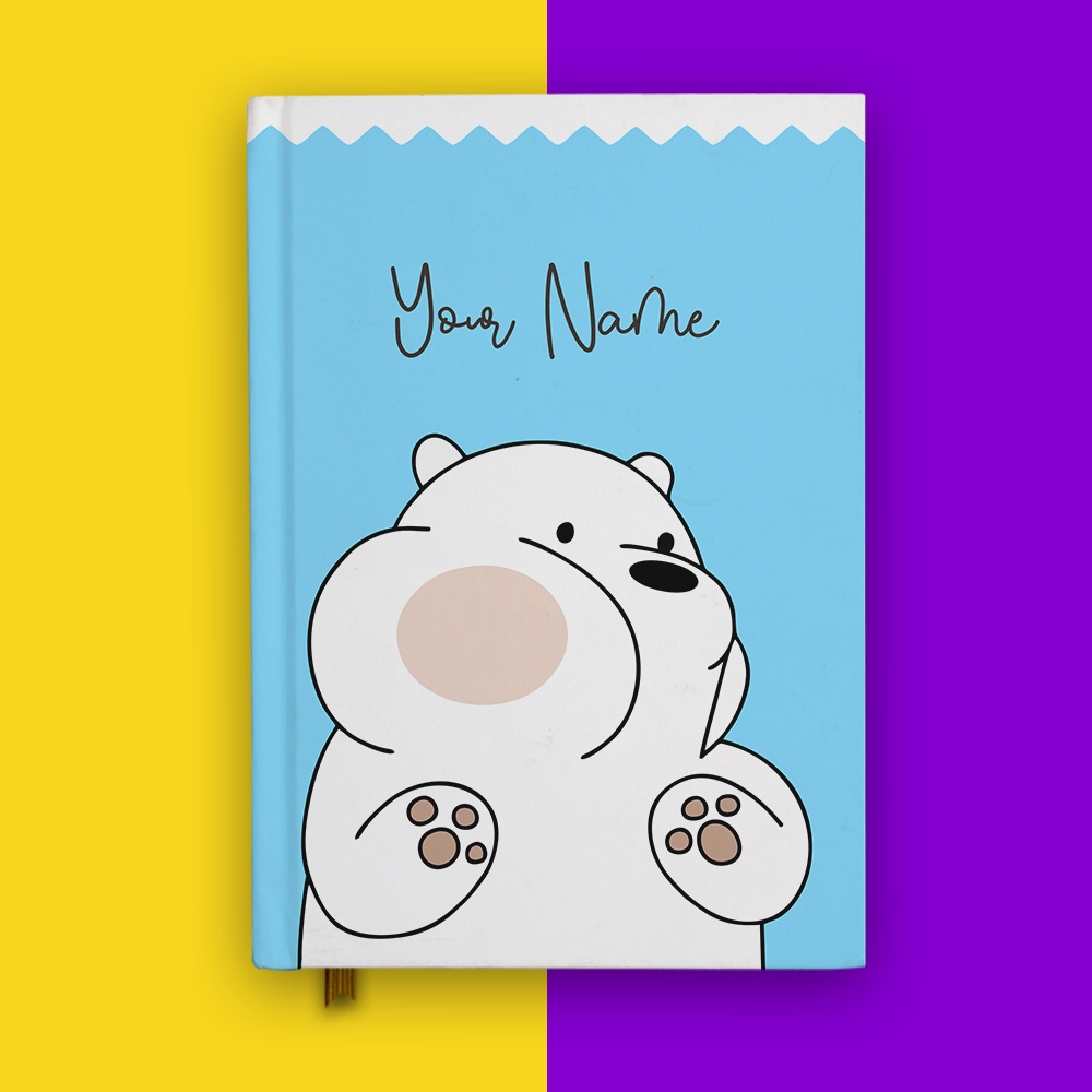 

Buku Notebook We Bear Bare ICE BEAR2 Kartun Custom Nama Diary Jurnal Cosplay Hardcover