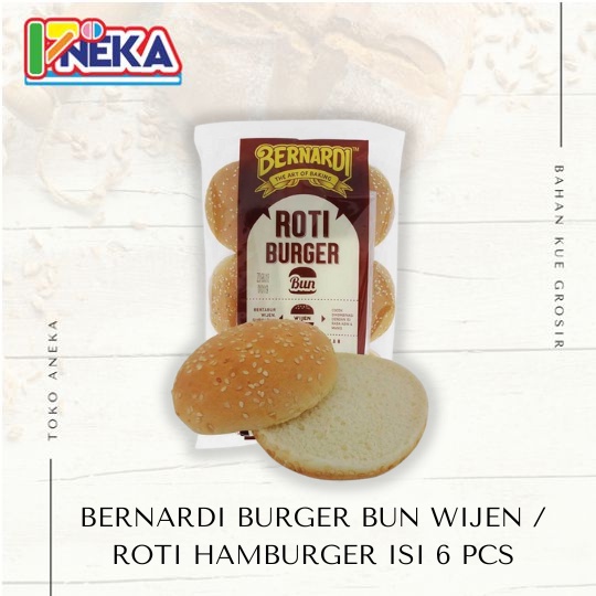 

Bernardi Burger Bun Wijen / Roti Hamburger Isi 6 Pcs