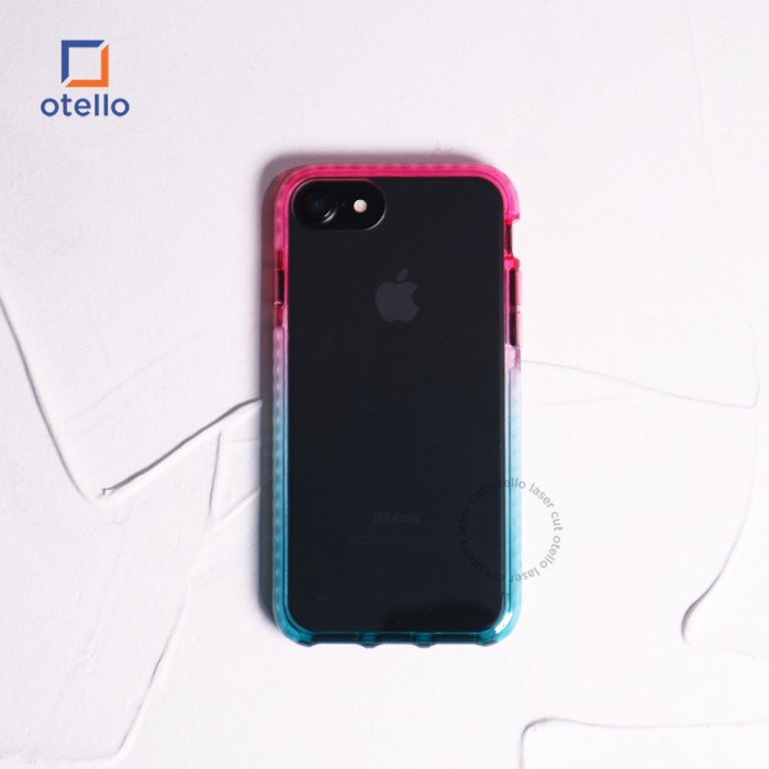 Otello Rainbow Impact Case iPhone Polos Casing Exclusive Gradasi Warna