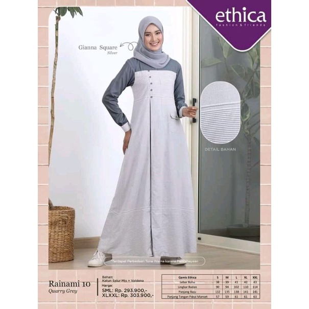 Dress cantik Ethica Rainami 10 Gamis cantik