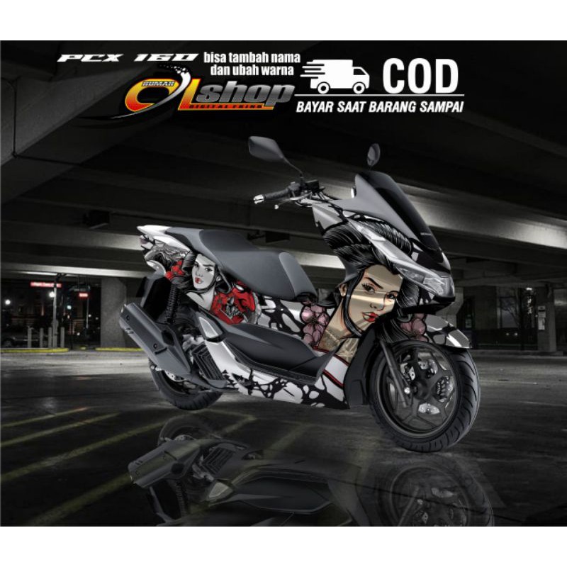 Decal PCX 160 cc motif variasi varian warna karakter sticker full body