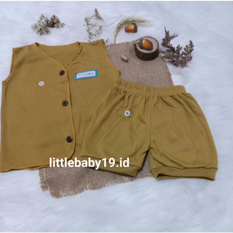 Stelan Bayi Lengan Kutung Celana Pendek SNI/Lembut Halus Size S,M