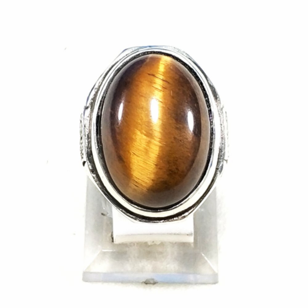 CINCIN BATU AKIK NATURAL TIGER EYE - BIDURI SEPAH PRESISI BIG SIZE MUMBUL BOSS TERMURAH