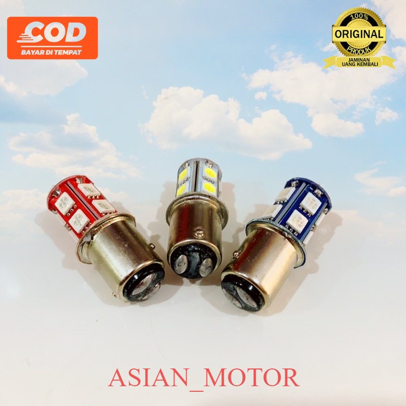 FARIASI MOTOR BOLAM STOP / LAMPU STOP / LAMPU REM BELAKANG LED 13 MATA KEDIP VARIASI SPAREPART