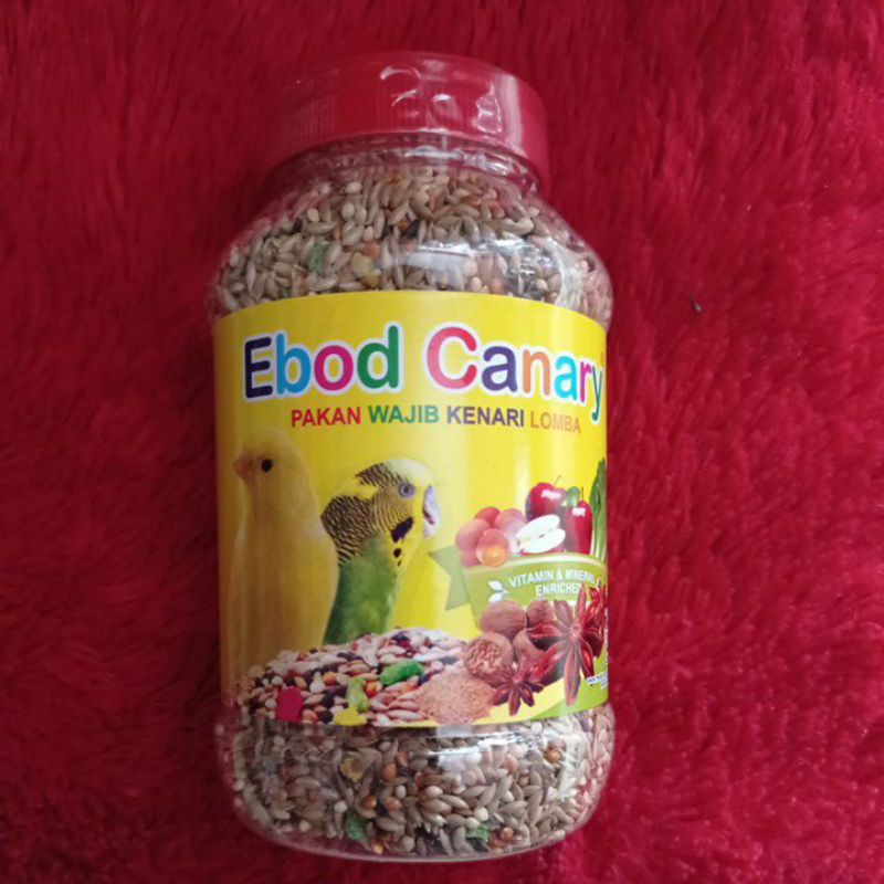 ebod kenari kemasan botol pakan burung bagus murah sehat gacor berkicau ebod jaya