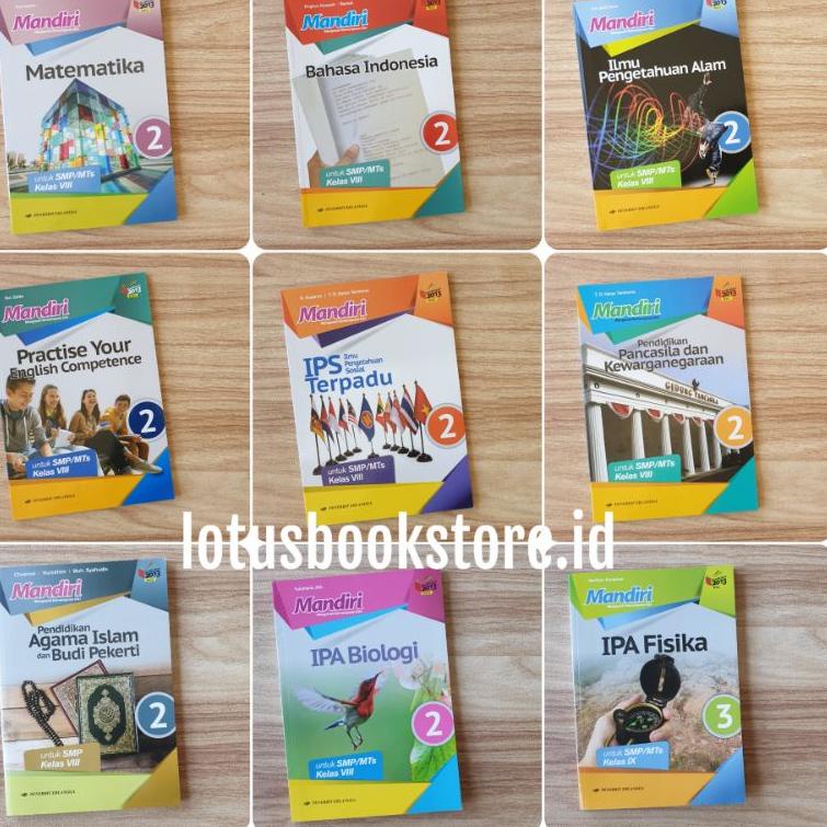 Seri Buku Mandiri SMP Kelas 8 (Matematika IPA Indo English IPS PPKN PAI Biologi Fisika) Erlangga ▫ M