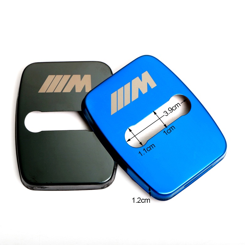 4pcs Case Cover Kunci Pintu Mobil Bahan Stainless Steel Untuk Seri X1 X3 X4 X5 X6 M1 M3