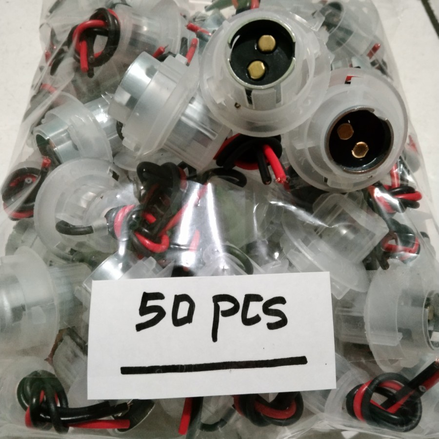 50 PCS SOKET FITTING LAMPU REM KAKI 2 UNTUK MOTOR / MOBIL