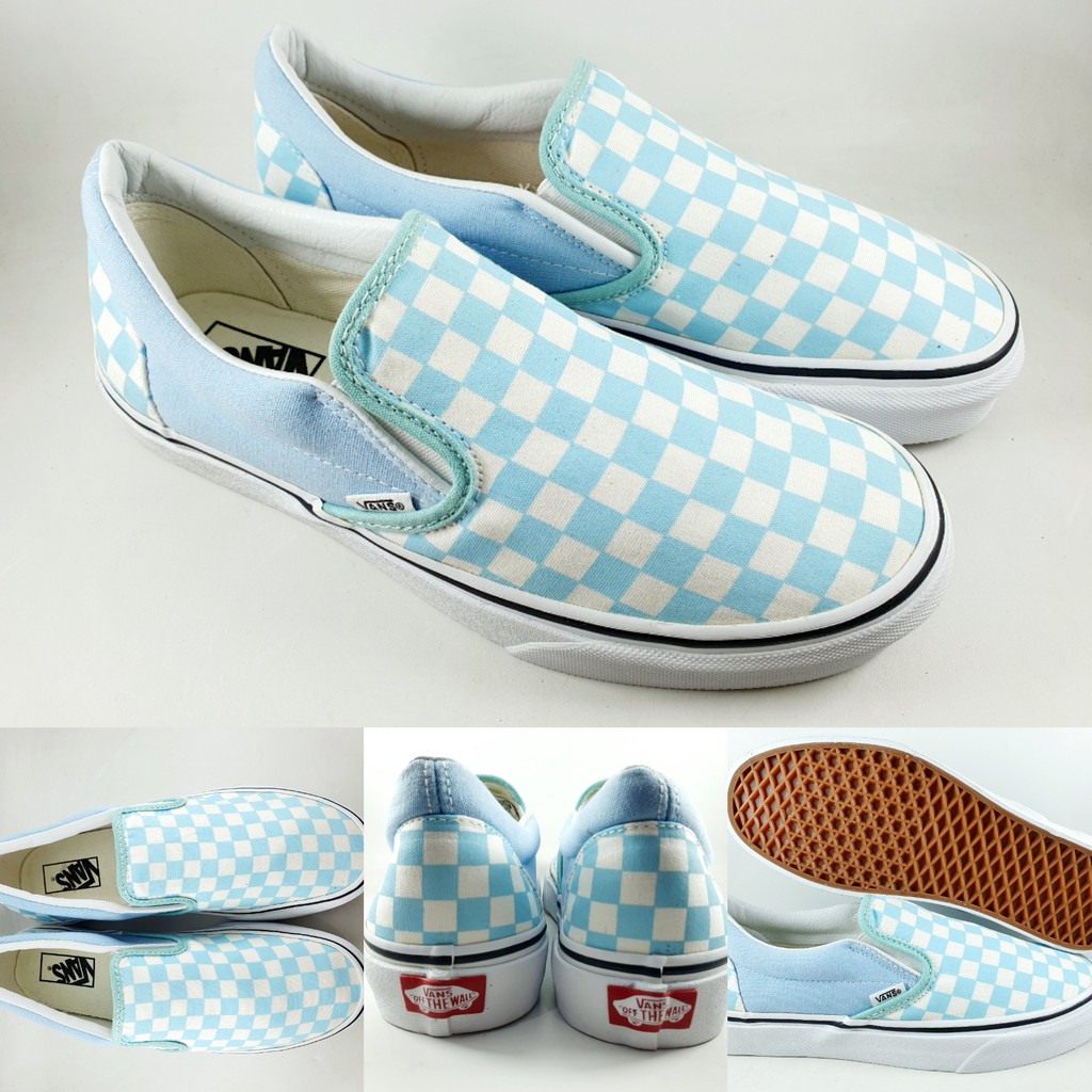 slip on vans blue
