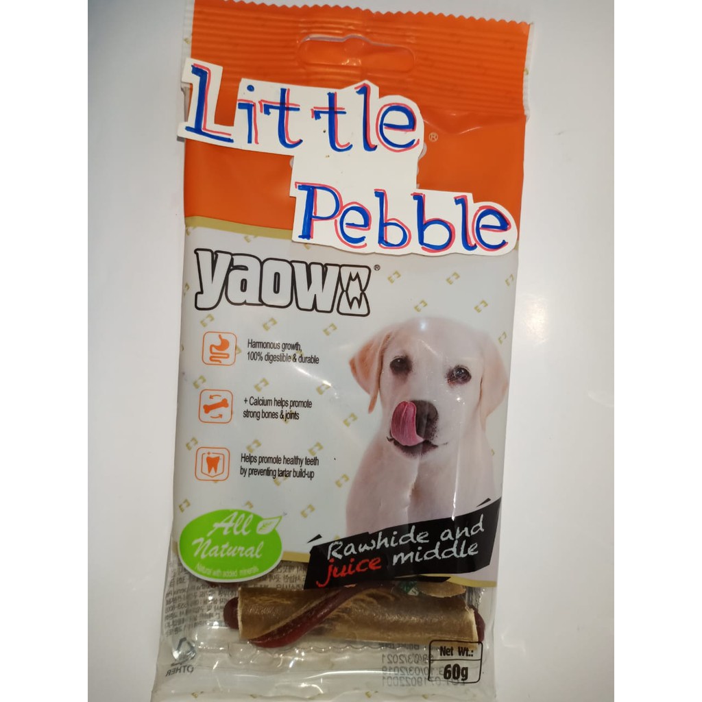 305635 Gnawlers Yaowo Rawhide and Juice Middle 60g Tulang Snack