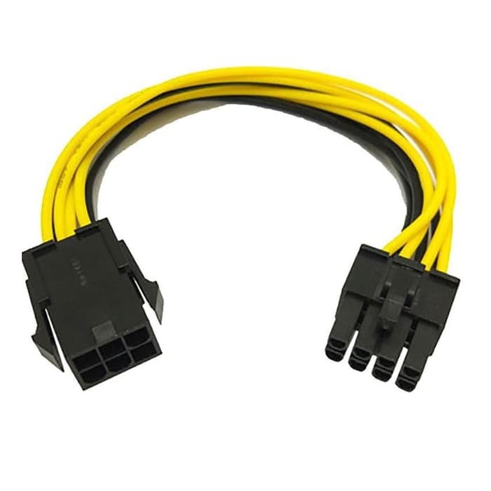 Murah Kabel Power Vga Pcie 6pin Female to 8pin Male Converter Adapter Murah