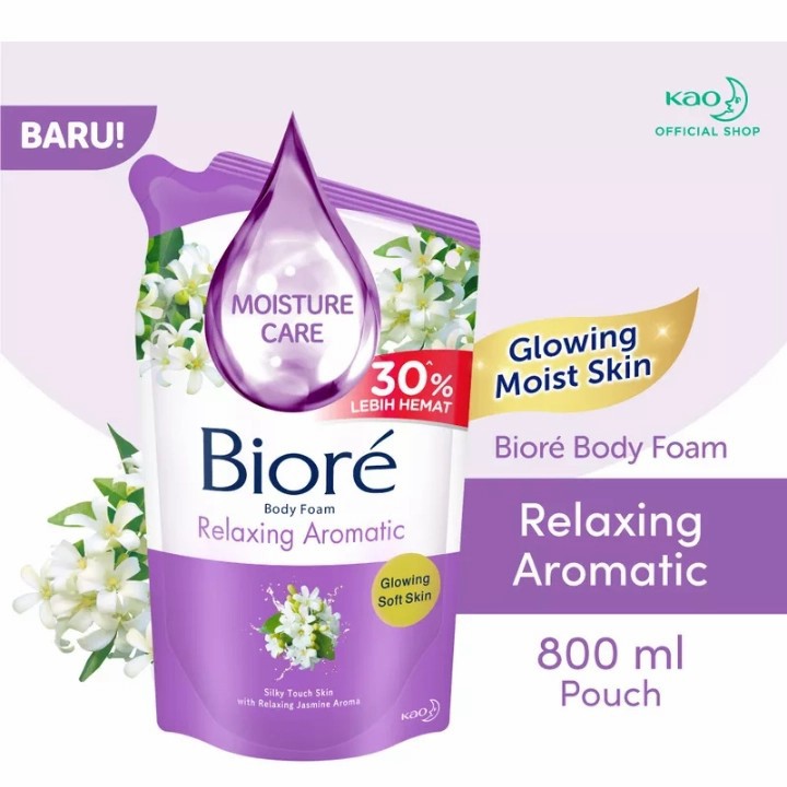 BIORE BODY FOAM RELAXING AROMATIC JASMINE 800ML SABUN MANDI CAIR