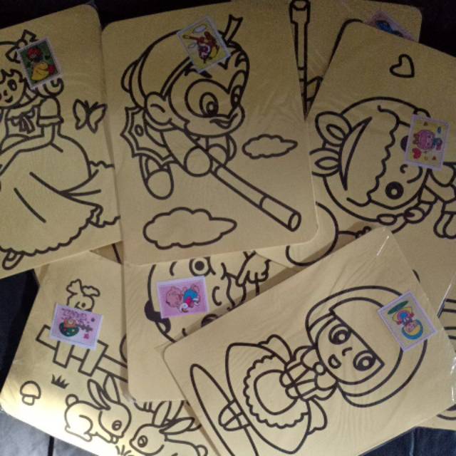 KERTAS MEWARNAI PASIR