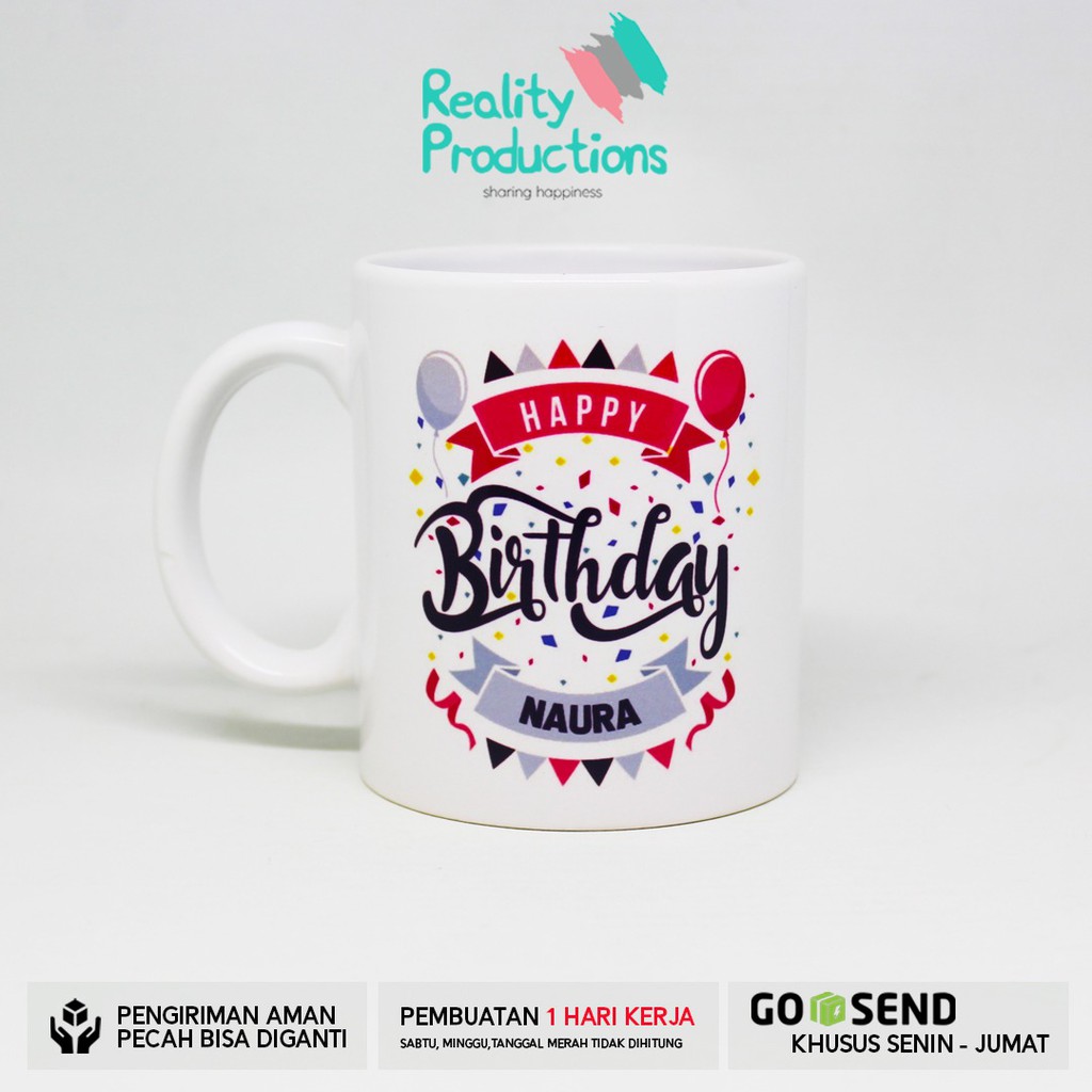 Mug Birthday Party untuk Kado Ulang Tahun