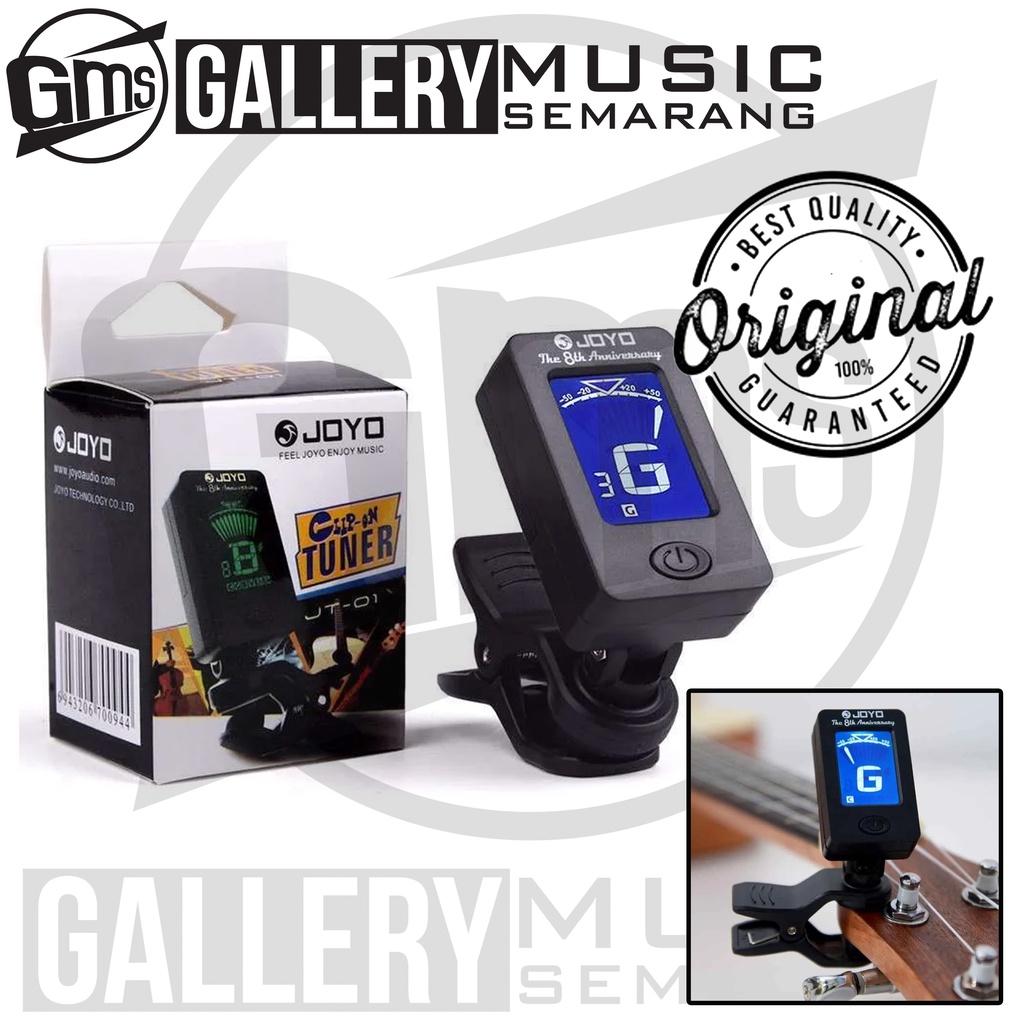 JOYO Tuner Gitar Bass Biola Ukulele Kentrung Guitalele Tuner Clip On Tuner Jepit (A34)