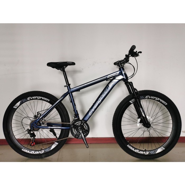 Khusus Exspedisi Sepeda Gunung MTB Evergreen Ranger 540 size 26 inch bisa roadbike bisa cicil kredit cicilan COD Garansi NEW-Black Silver