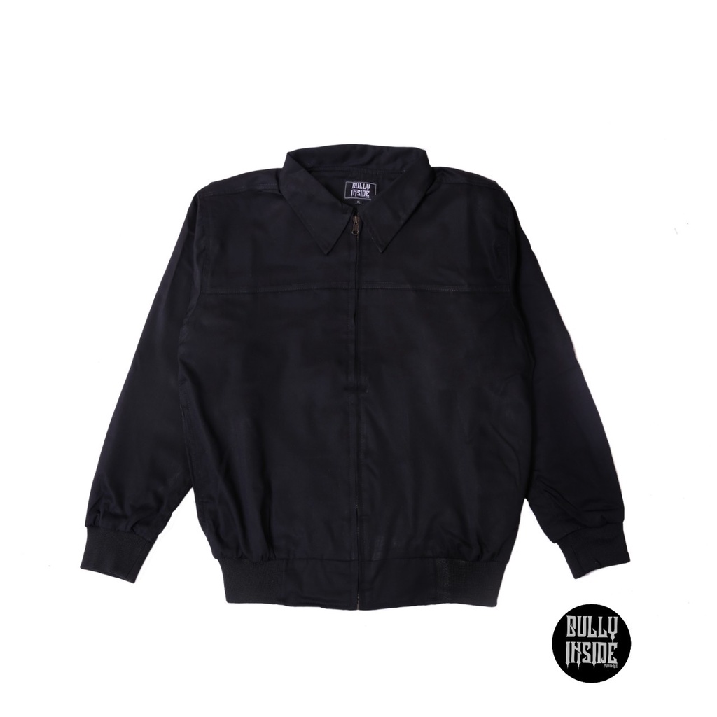 Jacket Harrington Black - Gerry More Jaket Harrington Lysias HItam Top Quality