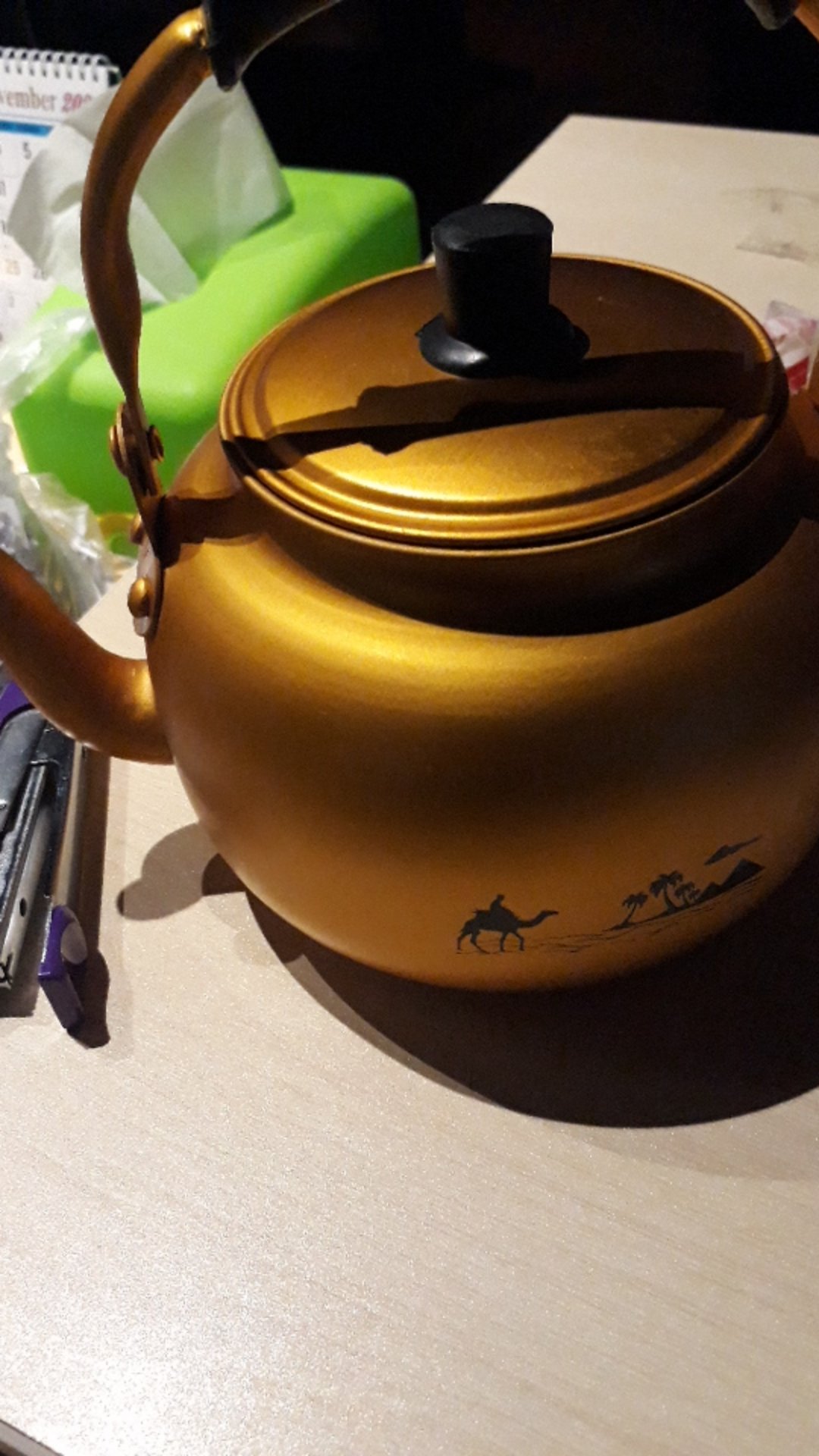 Teko Alumunium Emas 1.5l Teko Kuning Alumunium Teko Arab Dubai