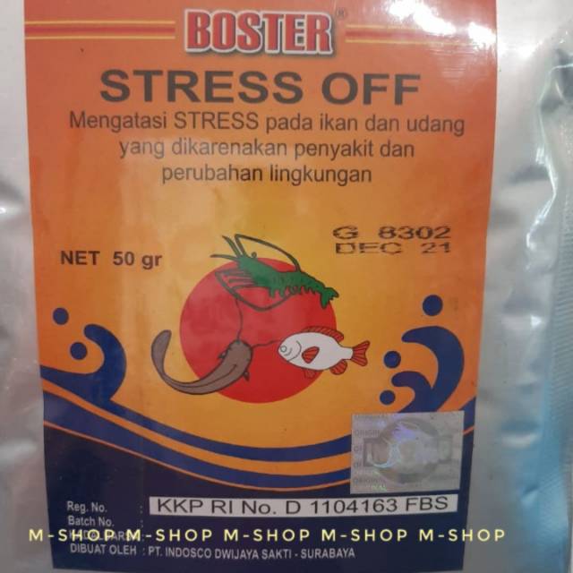 BOSTER STRESS OFF untuk mengatasi STRESS pada ikan dan udang