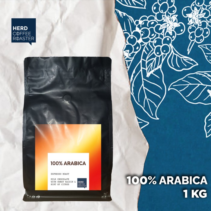 

Kopi-Biji- Biji Kopi 1Kg 100% Arabica Espresso Blend Es Kopi Susu Grosir - Whole Beans -Biji-Kopi