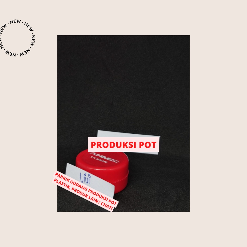 Pot Cream Merah Polos / Pot cream 10gr / tempat cream 10 gr / tempat oli 10gr / wadah isi kosong / w