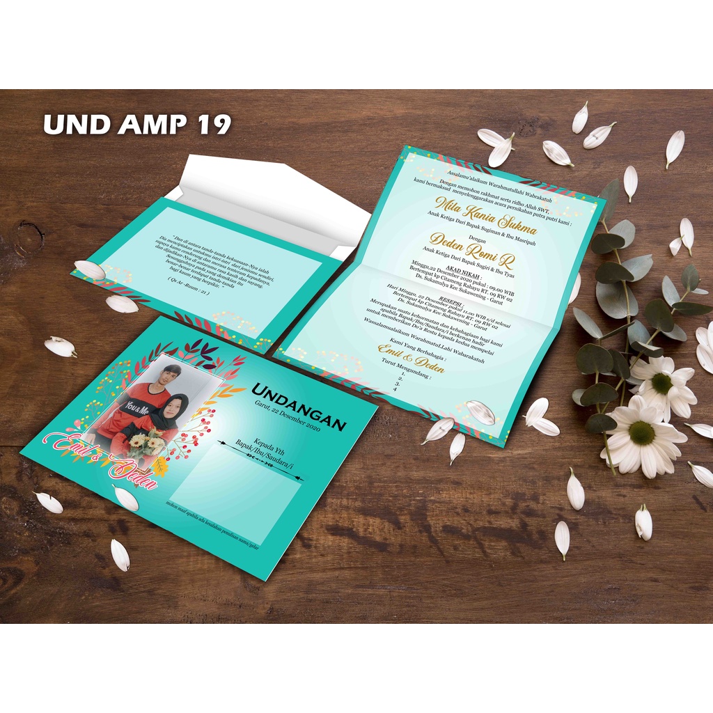 UNDANGAN PERNIKAHAN RUSTIK/UNDANGAN AMPLOP/ELEGAN/CANTIK/SIMPLE/ MURAH