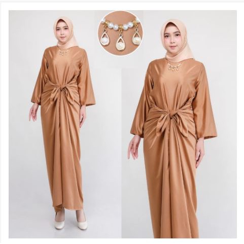 [FREE KALUNG] Kaftan Ikat Polos Kaftan Pesta Polos Cintami Kaftan Kondangan Kaftan Maxmara / Seragam