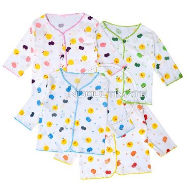 Baju bayi Newborn PRINT Katun Tebal Lengan Panjang BC-088 Pakaian Kaos Anak Bayi Laki laki perempuan