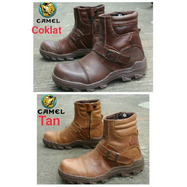 DISC 30% SEPATU SAFETYBOOT CAMEL ZIPPER