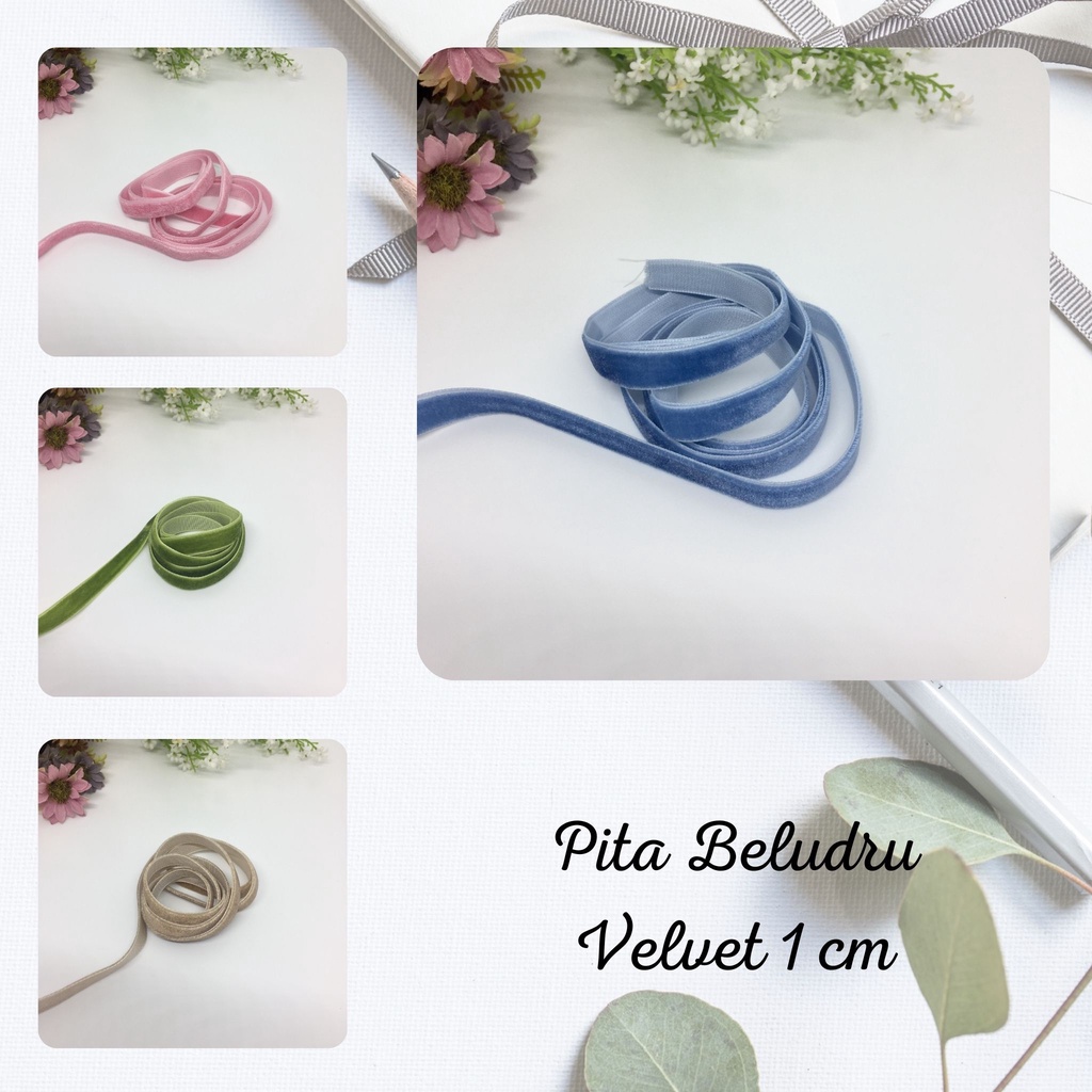 

(1 meter) Pita Beludru Velvet Kualitas Baik