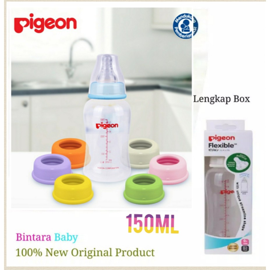 ORIGINAL Pigeon PP Clear Streamline Nursing Bottle 150ml / Botol Susu Pigeon Original Peristaltic Clear 150ml